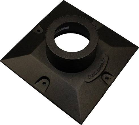Gama Sonic Cast Aluminum Pier Base Mount for 3-inch Fitter Post Top Mounts, Black, PBM00...