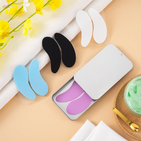 Under Eye Patches 4 Pairs, Silicone Reusable Eye Patches, Under Eye Mask for Skin Care Effect to Reduce Wrinkles and Fine Lines, Tin Case...