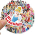 100pcs Cute Princess Stickers for Girl, Disney Cartoon Princess Stickers for Teen Kids Water Bottle, Skateboard, Phone, Laptop, Bicycle, Travel Ca...