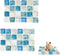Crystal Hamster Cooling Pad, Scalable Quartz Glass Ice Crack Small Animal Bed for Summer, Small Pet Cooling Pad for Dwarf Hamster (Blue, M,6 * 10c...