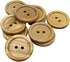 Olive Wood Buttons - 2 holes / 5 sizes - (12, 15, 18, 20 y 25 mm) - Manufactured in EUROPE (20 mm)...