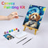 VOCHIC Canvas Painting Kit Pre Drawn Canvas for Painting for Adults Party Kits Paint and Sip Party Supplies 8x10 Canvas to Paint Starry Sky Puppy ...
