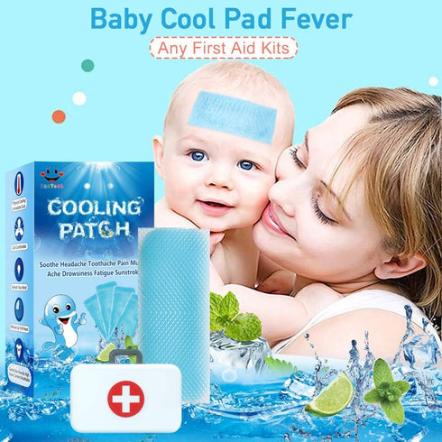20 Sheets Cooling Patches for Fever Discomfort & Pain Relief, Cooling Relief Fever Reducer, Soothe Headache Pain, Pack of 20 Blue...