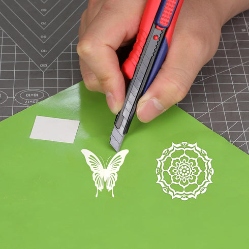 WORKPRO 2-In-1 Safety Utility Knife Retractable Snap-off blade, Metal Box Cutter Set, Razor Knife Exacto Craft Knives, with 10 Extra 9mm Blades, P...