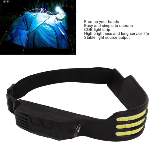 Alvinlite COB Headlamp USB Rechargeable Head Lamps COB Jogging Outdoor Camping Supplies Headlamp Rechargeable Waterproof Headlight with Comfortabl...
