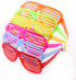 12 Pack Neon Color Shutter Style Glasses 80's Party Slotted Sunglasses for Kids & Adults, 80s Retro Rock Pop Star Disco Dress-Up Party Pack Supply...