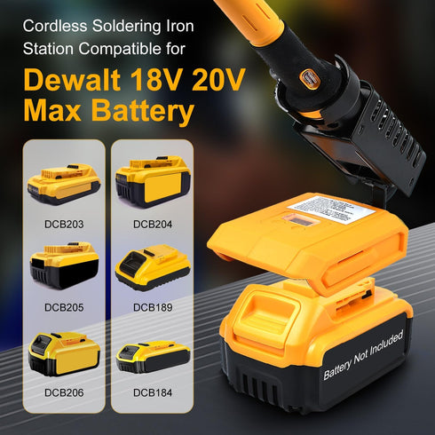 Soldering Iron Station Tool for Dewalt 20V/18V DCB203, DCB204, DCB205, DCB206 Battery, Cordless Portable Electric Soldering Iron Kit for DIY, Appl...