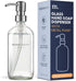 MaisoNovo Hand Soap Dispenser for Bathroom | 16.9 fl oz Clear Glass Silver Pump x 1...