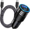 30W Fast iPhone Car Charger Type C Cigarette Lighter Adapter Car Plug with 3FT USB C to USB C Fast Charging Cable for iPhone 15/15 Pro/15 Pro Max/...