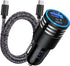 30W Fast iPhone Car Charger Type C Cigarette Lighter Adapter Car Plug with 3FT USB C to USB C Fast Charging Cable for iPhone 15/15 Pro/15 Pro Max/...