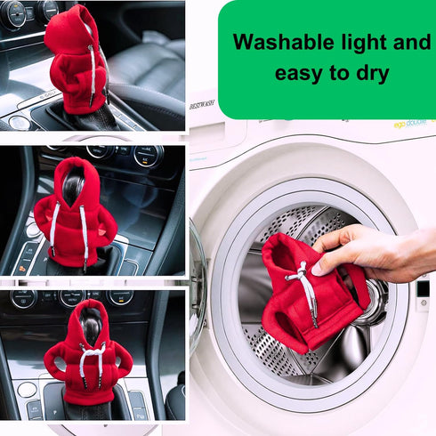 Gear Shift Hoodie, Hoodie Car Gear Shift Cover, Shifter Hoodie, Car Shifter Stick Protector Decoration. Car Novelty Decoration Gift for Family (Re...