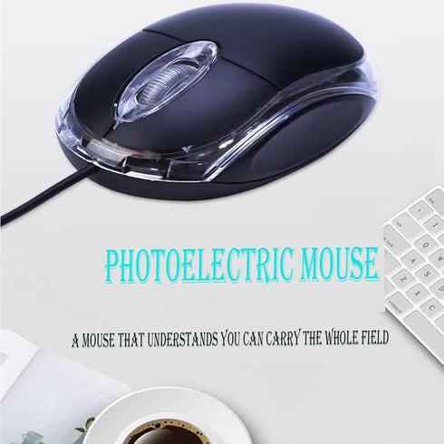 Wired Mini Optical Mouse-Wired Mouse with Ergonomic Design, USB Computer Mouse for Laptops and PCs,Office and Home Mice,School,Kids (Black, Wired)...