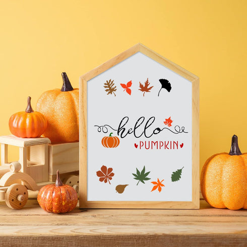 30 Pcs Fall Stencils Halloween Christmas Stencils Painting on Wood Farmhouse Stencils Reusable Maple Leaves Pumpkin Expression Templates for DIY F...