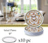SILVER SPOONS White and Gold Plastic Dinner Plates for Party (10 PC) Heavy Duty Disposable Dinner Set 9", Fine China Look Dishes for Baby Showers,...