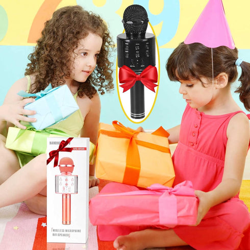 Toys for Kids Age 3 4 5 6 7 8 9 10, Karaoke Microphone with Bluetooth Singing Toys for Girls Birthday Gifts for 9 10 11 12 Year Old Kids Stocking ...