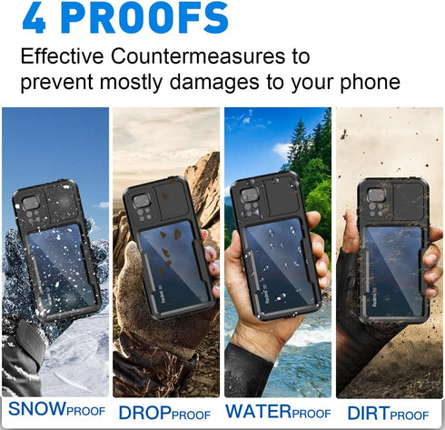 AICase for Redmi Note 11 Pro Case, Waterproof, for Xiaomi Redmi Note 11 Pro 5g Case Clear with Built-in Screen Protector...