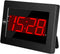 Digital Wall Clock Battery Operated - LED Display Digital Alarm Clock Battery Powered Only, Brightness Adjustable, 12/24Hr...