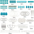 SUNNYCLUE 1 Box DIY 10 Pairs Turquoise Beads Earring Making Kit 8 Shapes Turquoise Beads Charms Hammered Feather Heart Pendants & Earring Hooks fo...