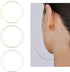 1mm Thin Extra Large Hoop Earrings?3 Pairs Set 90mm Huge Gold Hoops 18k Gold Plated Stainless Steel Big Gold Hoop Earrings for Women Girls...