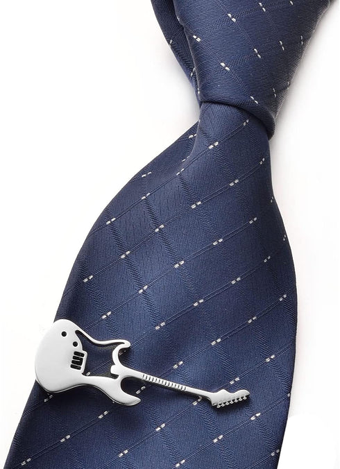 Yoursfs Music Tie Clips for Men Unique Elegant Tie Bar Clip Copper Drum Kit Guitar Tie Pins Fashion Jewelry Men's Clothing Accessories...