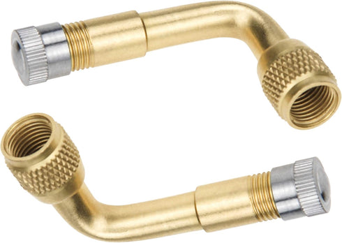 Mellbree 4-Pack Tire Valve Extension, 90 Degree Schrader Tire Valve Stem Extension Brass Adaptor Compatible for Passenger Cars, Stroller, Bicycles...