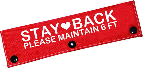 Funny Dog Leash Sleeve Stay Back Please Maintain 6 Ft Dog Leash Wrap Wrap Alert Hanging ID Patch Tag Pet Birthday Gift(Maintain 6 FT-Sleeve)...