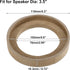 uxcell 4 Pcs Universal 3.5 Inch Speaker Subwoofer Mounting Spacer Rings Solid Wood Beige...