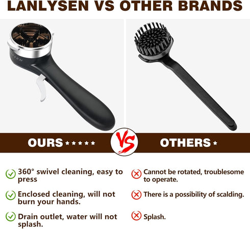 Espresso Coffee Machine Cleaning Brush 360° Cleaning Push-Up Coffee Maker Brush Cleaning Totally Enclosed Cleaning Espresso Machine Cleaning Brist...