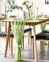 BOXAN Elegant 30x120 Inch Sage Green Sheer Table Runner 10Ft Chiffon Like Overlay for Bohemian Woodland Greenery Wedding Shower Party Decor, Chic ...