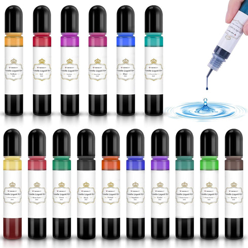 YRYM HT Candle Dye - 16 Popular Vibrant Colors Candle Making Liquid Oil-Based Dye for Wax - Safe and Natural (16 Bottle)...