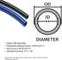 Pneumatic Tube Polyurethane, Black (4MM OD X 2.5MM ID) 10 Meters, (5/32” OD X 3/32” ID) 32.5 Feet, Tubing for Air, Oil, and Fluid Transfer, Air Li...