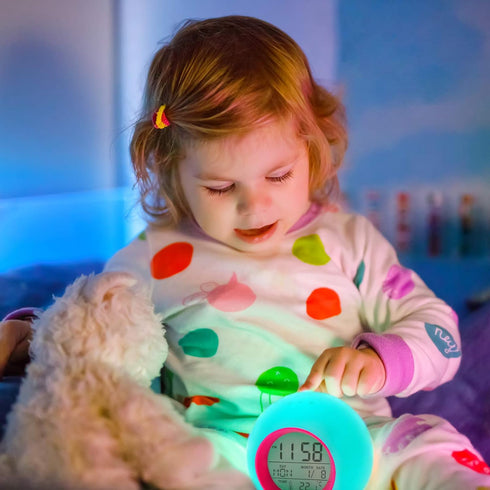 Tarklanda Kids Alarm Clock,Moon Stars Projector Alarm Clock,7 Color Changing Night Light,Snooze Touch Control Temperature for Kids’ Bedroom, Digit...