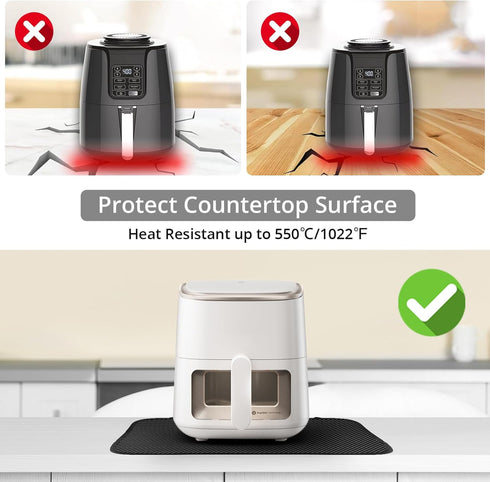 Tanice Heat Resistant Mat, 16"X24" Heat Resistant Mats for Countertop, 2PCS Fireproof Mat, Ceramic Hob Cover for Kitchen, Outdoor Grill Mats with ...