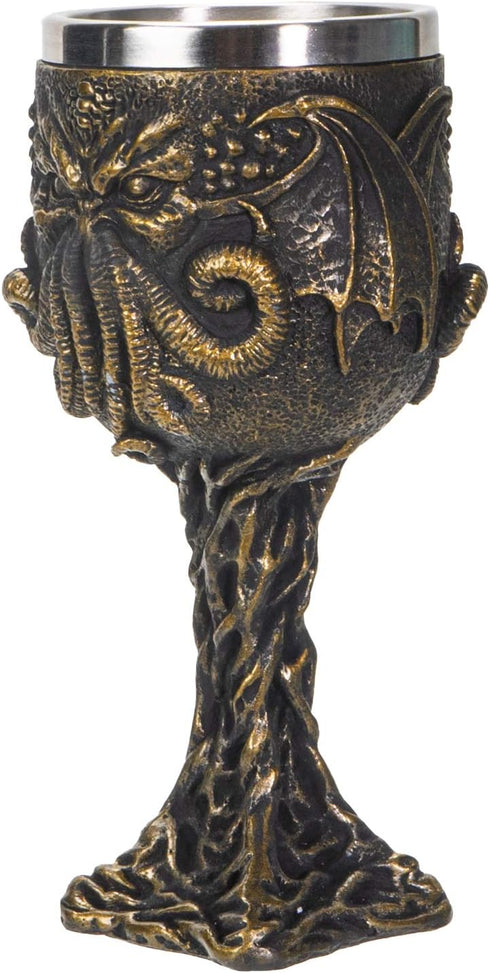 SUMMIT COLLECTION The Call of Cthulhu Sea Monster Goblet Wine Glass 6.75 inches Tall 7 fl oz Gothic Wine Chalice...