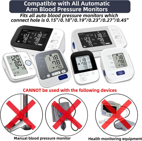 Large Blood Pressure Cuff, 8.7”-16.5” (22-42CM) BP Cuff Compatible with Omron BP Monitor, Replacement Cuff for Adult Big Arms, 6 Connectors...