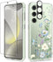 GVIEWIN for Samsung Galaxy S24 Case Floral, with Screen Protector & Camera Lens Protector, Hard PC&TPU Bumper Clear Shockproof Protective Women Ph...
