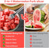 Watermelon Fork Slicer Cutter,2-in-1 Stainless Steel Fruit Cutter, Dual Head Fruit Forks Slicer Knife for Home Parties Camping, Upgrade Watermelon...