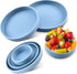 3-Pack Baby Round Silicone Plates and Bowl Set, Unbreakable Dinner Plates and Bowls, Baby Feeding Set Silicone Plates, Microwave & Dishwasher Safe...