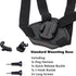 Dog Harness Mount for Gopro, Soft and Adjustable Dog Harness Vest with 2 Mouting Base Pet Chest and Back Fixation for Gopro Hero All Models, Suita...