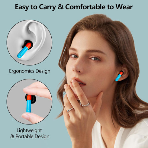 Wireless Earbuds Bluetooth 5.0 Earbuds Hi-Fi Stereo Sound Ear Buds with Built-in Mic 35Hrs Playtime Headphones with Chagring Case Comfort Fit in-E...