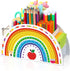 Funrous Wooden Rainbow Pencil Holder Pen Holder Teacher Appreciation Gifts from Students Pencil Organizer Brushes Makeup Brush Crayon School Teach...