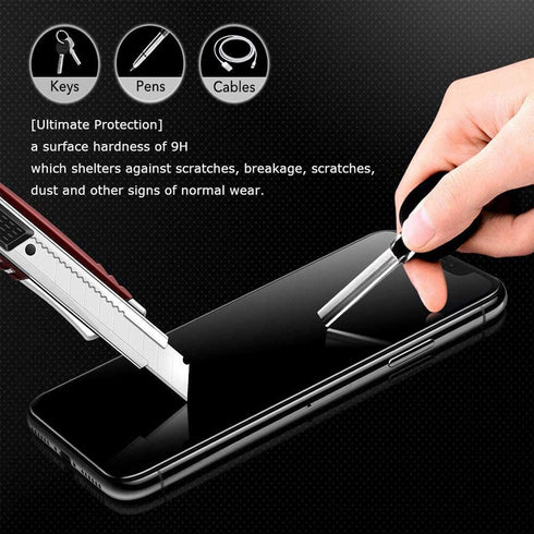 Case + 2 Screen Protector for LG K31 Rebel (5.70"), Ultra-Thin Black Soft Silicone TPU Phone Case Bumper Shock-Absorption Cover with Tempered Glas...