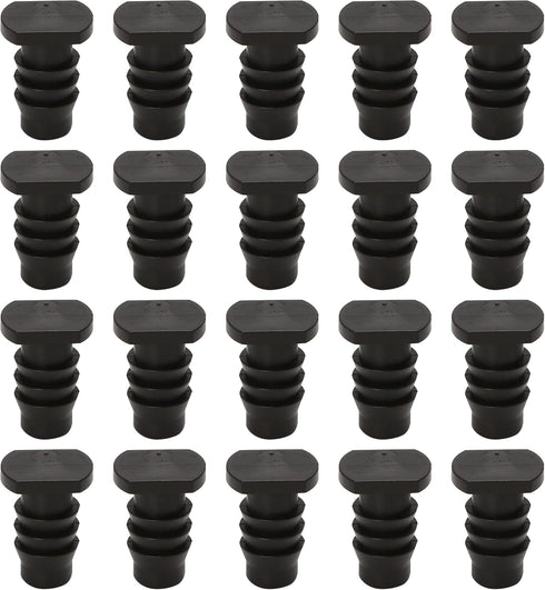 20pcs Irrigation End Cap Tubing Drip Plug Fittings: 3/8 Soaker Hose ID Barbed Parts for Line Goof Connector Garden System, Bore Capillary Tube Sea...