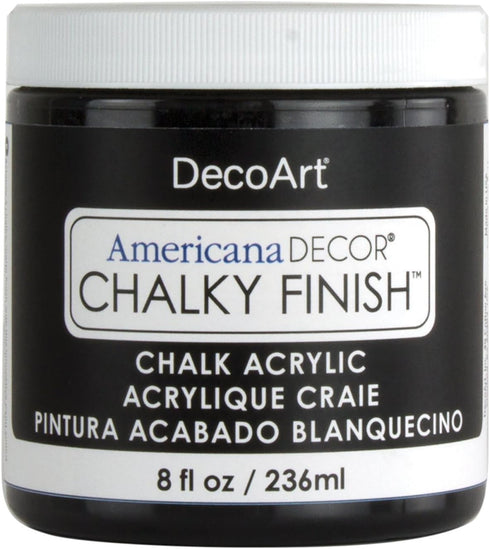 DecoArt Americana Chalky Finish Paint 8oz, Carbon,Gray...