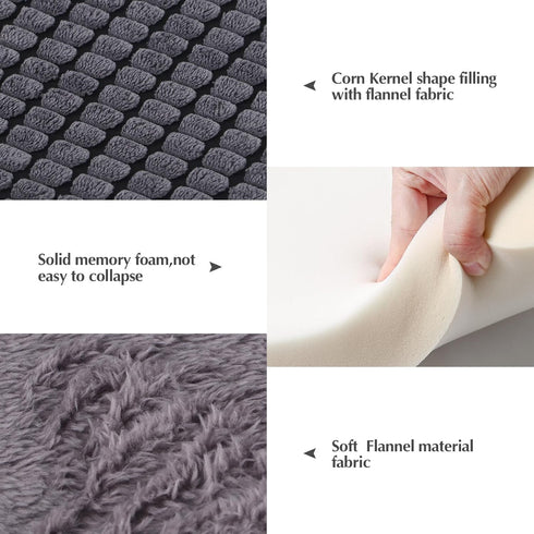 BVAGSS Dog Bed Mat,Reversible Dog Crate Pad, Memory Foam Dog Beds, Soft Warm Pet Cushion for Small Medium Dogs, Washable Pet Sleeping Mattress Ken...