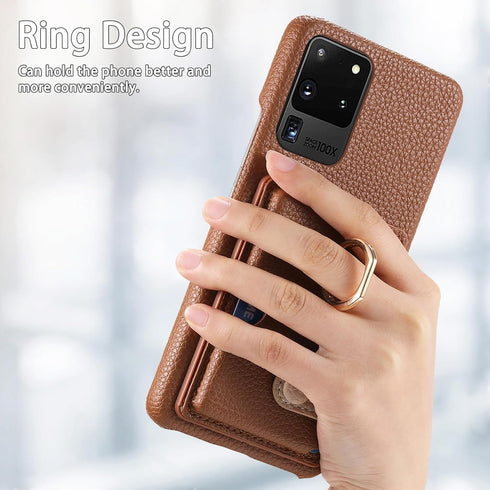 Asuwish Phone Case for Samsung Galaxy S20 Ultra 5G Wallet Cover with Screen Protector and Thin Slim Ring Card Holder Leather Cell Accessories S20u...