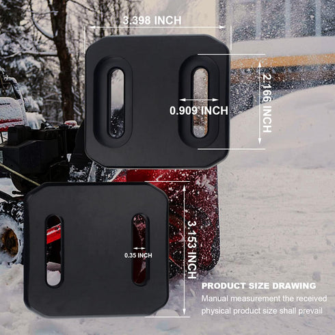 Snowblower Composite Skid Shoe for Jo-hn Deere M118098 780061 1740718AYP TRS22, TRS24, TRS26, TRX24 and TRX26 Snow Blowers - (Set of 2)...
