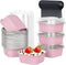 LNYZQUS 10oz Mini Cake Pans With Lids 40 Pack, Aluminum Foil Square Brownie Baking Cups,Disposable 4”x4” Large Cupcake Pan,Jumbo Muffin Tin Rameki...