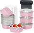 LNYZQUS 10oz Mini Cake Pans With Lids 40 Pack, Aluminum Foil Square Brownie Baking Cups,Disposable 4”x4” Large Cupcake Pan,Jumbo Muffin Tin Rameki...