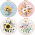 Highkick Embroidery Kit for Beginner,Embroidery Kit for Adults, All in one, Wild Flower, 4 Pack......